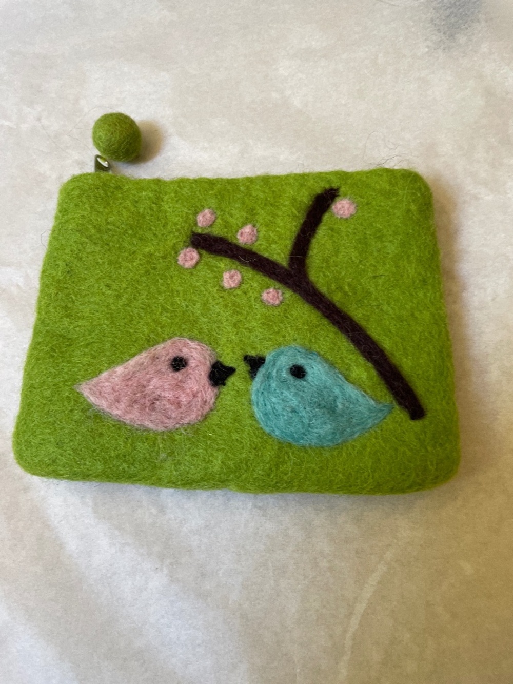 Felted coin purse